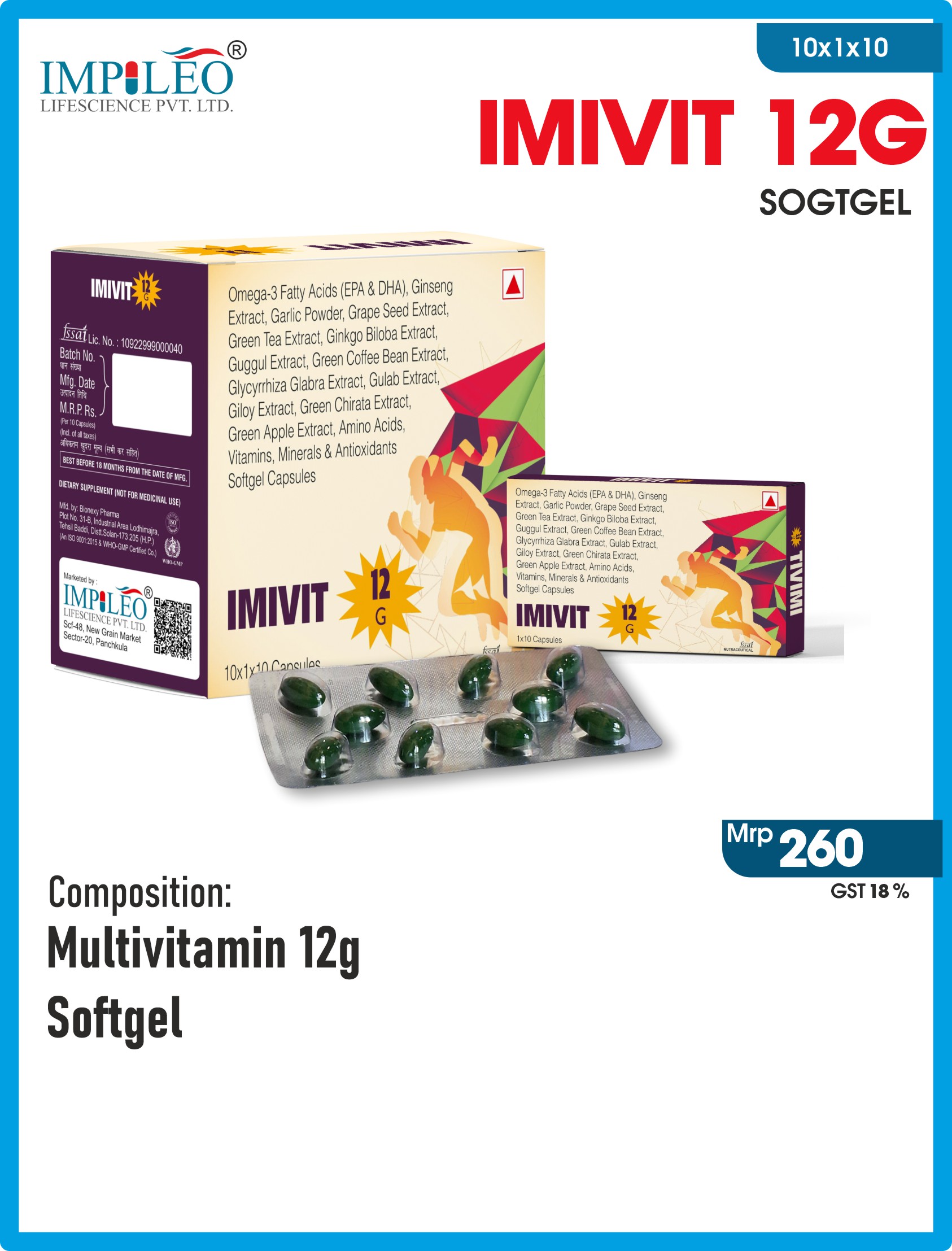 Optimize Wellness with IMIVIT 12G Softgel Capsules: Reliable Production Partners via PCD Pharma Franchise in Chandigarh